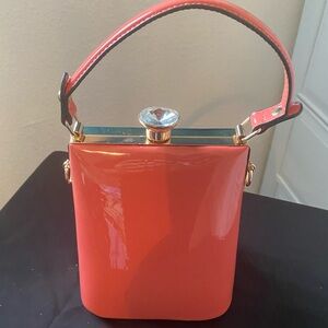Peach vintage purse.